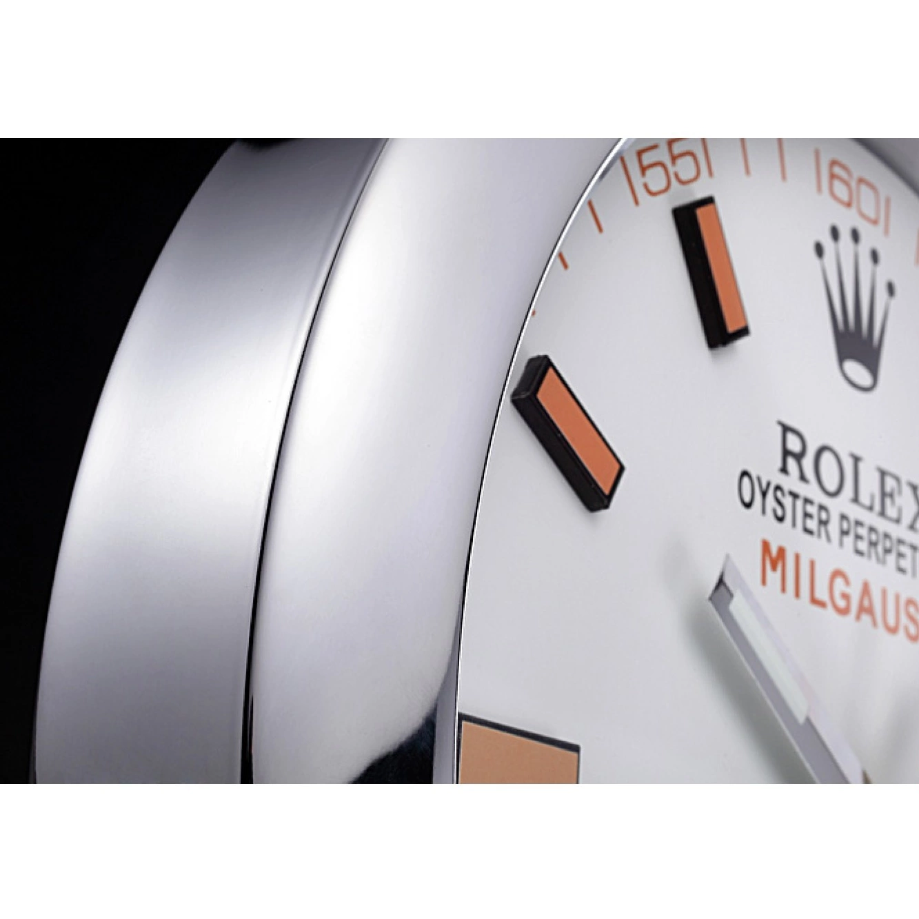 Best AAA Replica Sites Wall Clock Rolex Milgauss 621910 Silver 0714
